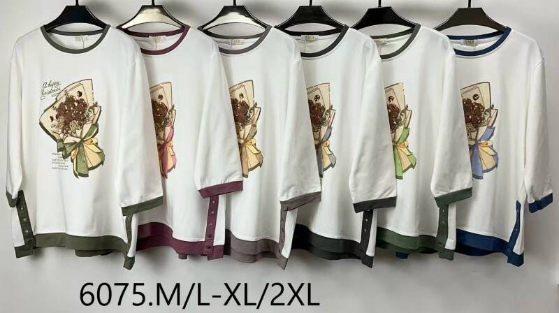 Bluzki damskie Roz M/L-XL-2XL, Mix Kolor Paczka 12 szt